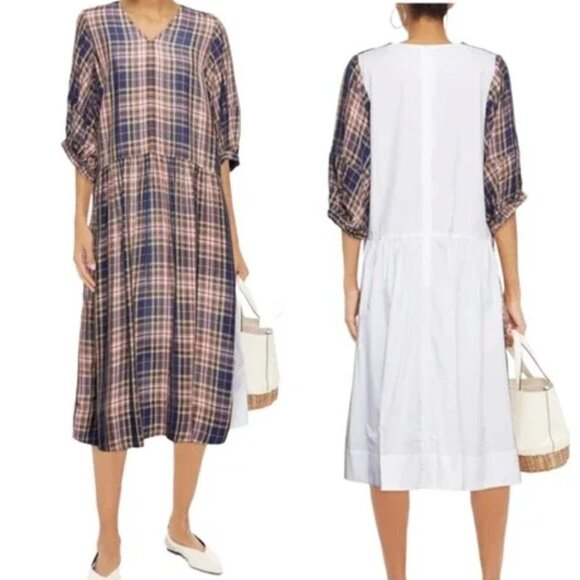 💕SEA NEW YORK💕 Rooney Relaxed Midi Dress ~ Plaid Size 2 - Picture 1 of 16